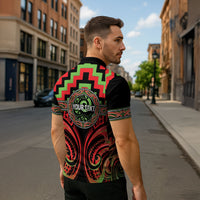 Aotearoa Ngati Maru Personalised Zipper Polo Shirt Maori Iwi Poutama Puhoro Tattoo LT14 - Polynesian Pride