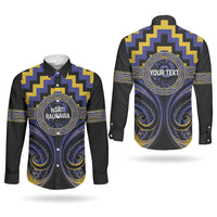 Aotearoa Ngati Raukawa Personalised Couples Matching Mermaid Dress and Long Sleeve Button Shirt Maori Iwi Poutama Puhoro Tattoo LT14 - Polynesian Pride