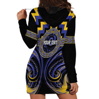 Aotearoa Ngati Raukawa Personalised Hoodie Dress Maori Iwi Poutama Puhoro Tattoo LT14 - Polynesian Pride