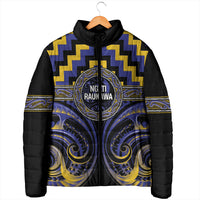 Aotearoa Ngati Raukawa Personalised Padded Jacket Maori Iwi Poutama Puhoro Tattoo LT14 - Polynesian Pride