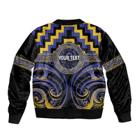Aotearoa Ngati Raukawa Personalised Sleeve Zip Bomber Jacket Maori Iwi Poutama Puhoro Tattoo LT14 - Polynesian Pride