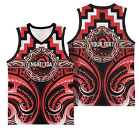 Aotearoa Ngati Toa Personalised Basketball Jersey Maori Iwi Poutama Puhoro Tattoo LT14 - Polynesian Pride