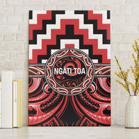 Aotearoa Ngati Toa Canvas Wall Art Maori Iwi Poutama Puhoro Tattoo LT14 Without Frame Red - Polynesian Pride
