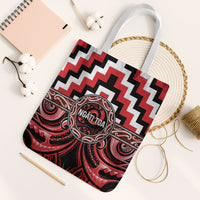 Aotearoa Ngati Toa Tote Bag Maori Iwi Poutama Puhoro Tattoo LT14 White Strap One Size Red - Polynesian Pride