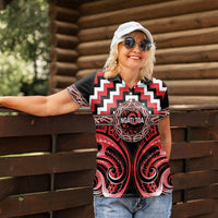 Aotearoa Ngati Toa Personalised Women Polo Shirt Maori Iwi Poutama Puhoro Tattoo LT14 - Polynesian Pride