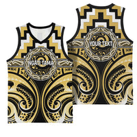 Aotearoa Ngati Tama Personalised Basketball Jersey Maori Iwi Poutama Puhoro Tattoo LT14 - Polynesian Pride