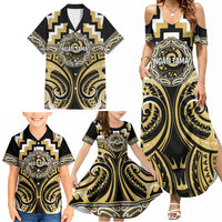 Aotearoa Ngati Tama Personalised Family Matching Summer Maxi Dress and Hawaiian Shirt Maori Iwi Poutama Puhoro Tattoo LT14 - Polynesian Pride