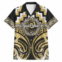 Aotearoa Ngati Tama Personalised Hawaiian Shirt Maori Iwi Poutama Puhoro Tattoo LT14 Yellow - Polynesian Pride