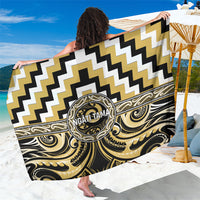 Aotearoa Ngati Tama Sarong Maori Iwi Poutama Puhoro Tattoo LT14 One Size 44 x 66 inches Yellow - Polynesian Pride