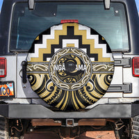 Aotearoa Ngati Tama Spare Tire Cover Maori Iwi Poutama Puhoro Tattoo LT14 Yellow - Polynesian Pride