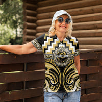 Aotearoa Ngati Tama Personalised Women Polo Shirt Maori Iwi Poutama Puhoro Tattoo LT14 - Polynesian Pride