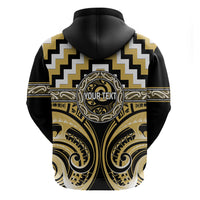 Aotearoa Ngati Tama Personalised Zip Hoodie Maori Iwi Poutama Puhoro Tattoo LT14 - Polynesian Pride