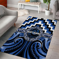Aotearoa Ngati Ruanui Area Rug Maori Iwi Poutama Puhoro Tattoo LT14 - Polynesian Pride