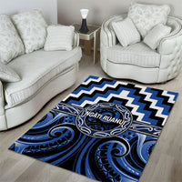 Aotearoa Ngati Ruanui Area Rug Maori Iwi Poutama Puhoro Tattoo LT14 - Polynesian Pride