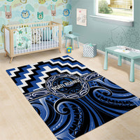 Aotearoa Ngati Ruanui Area Rug Maori Iwi Poutama Puhoro Tattoo LT14 - Polynesian Pride