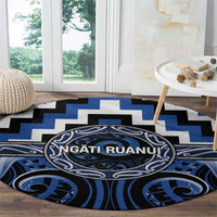 Aotearoa Ngati Ruanui Round Carpet Maori Iwi Poutama Puhoro Tattoo LT14 - Polynesian Pride