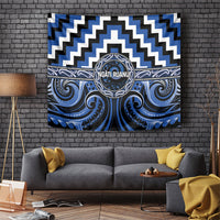 Aotearoa Ngati Ruanui Tapestry Maori Iwi Poutama Puhoro Tattoo LT14 Blue - Polynesian Pride
