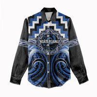 Aotearoa Ngati Ruanui Personalised Women Casual Shirt Maori Iwi Poutama Puhoro Tattoo LT14 - Polynesian Pride