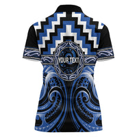 Aotearoa Ngati Ruanui Personalised Women Polo Shirt Maori Iwi Poutama Puhoro Tattoo LT14 - Polynesian Pride