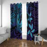 Nukuoro Atoll Window Curtain Polynesian Shark Tattoo Purple Gradient Vibes
