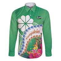 Marshall Islands Kwajalein Atoll Family Matching Tank Maxi Dress and Hawaiian Shirt Curves Polynesian Mix Tropical Flowers