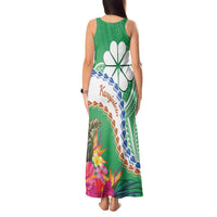Marshall Islands Kwajalein Atoll Tank Maxi Dress Curves Polynesian Mix Tropical Flowers