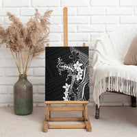 Black Hawaii Canvas Wall Art Hammerhead Shark Tattoo Curve Polynesian - Polynesian Pride