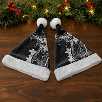 Black Hawaii Christmas Santa Hat Hammerhead Shark Tattoo Curve Polynesian - Polynesian Pride