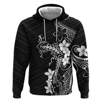 Black Hawaii Hoodie Hammerhead Shark Tattoo Curve Polynesian - Polynesian Pride