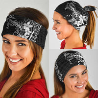 Black Hawaii Neck Gaiter Hammerhead Shark Tattoo Curve Polynesian - Polynesian Pride