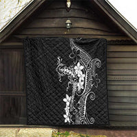 Black Hawaii Quilt Hammerhead Shark Tattoo Curve Polynesian - Polynesian Pride