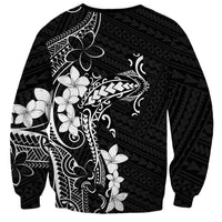 Black Hawaii Sweatshirt Hammerhead Shark Tattoo Curve Polynesian - Polynesian Pride