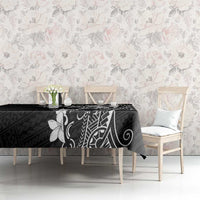 Black Hawaii Tablecloth Hammerhead Shark Tattoo Curve Polynesian - Polynesian Pride