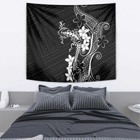 Black Hawaii Tapestry Hammerhead Shark Tattoo Curve Polynesian - Polynesian Pride
