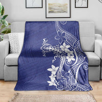 Blue Hawaii Blanket Hammerhead Shark Tattoo Curve Polynesian - Polynesian Pride