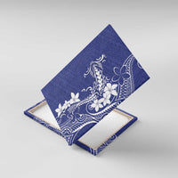 Blue Hawaii Canvas Wall Art Hammerhead Shark Tattoo Curve Polynesian - Polynesian Pride