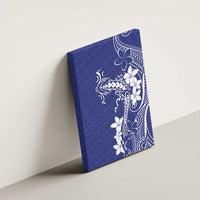 Blue Hawaii Canvas Wall Art Hammerhead Shark Tattoo Curve Polynesian - Polynesian Pride