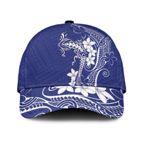 Blue Hawaii Classic Cap Hammerhead Shark Tattoo Curve Polynesian LT14 Universal Fit Blue - Polynesian Pride