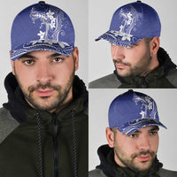 Blue Hawaii Classic Cap Hammerhead Shark Tattoo Curve Polynesian LT14 - Polynesian Pride