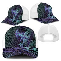 Purple Paradise Hawaii Baseball Net Cap Hammerhead Shark Tattoo Curve Polynesian LT14 - Polynesian Pride