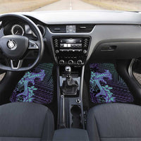 Purple Paradise Hawaii Car Mats Hammerhead Shark Tattoo Curve Polynesian - Polynesian Pride