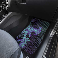 Purple Paradise Hawaii Car Mats Hammerhead Shark Tattoo Curve Polynesian - Polynesian Pride