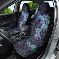 Purple Paradise Hawaii Car Seat Cover Hammerhead Shark Tattoo Curve Polynesian - Polynesian Pride