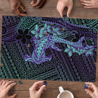Purple Paradise Hawaii Puzzle Hammerhead Shark Tattoo Curve Polynesian - Polynesian Pride