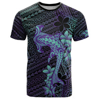 Purple Paradise Hawaii T Shirt Hammerhead Shark Tattoo Curve Polynesian - Polynesian Pride