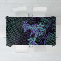 Purple Paradise Hawaii Tablecloth Hammerhead Shark Tattoo Curve Polynesian - Polynesian Pride