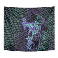Purple Paradise Hawaii Tapestry Hammerhead Shark Tattoo Curve Polynesian - Polynesian Pride