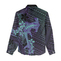 Purple Paradise Hawaii Women Casual Shirt Hammerhead Shark Tattoo Curve Polynesian - Polynesian Pride