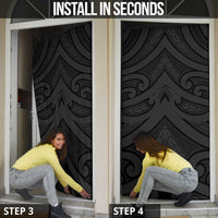 Poutama Korowai New Zealand Door Cover Aotearoa Maori Tattoo - Polynesian Pride