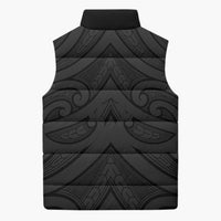 Poutama Korowai New Zealand Sleeveless Puffer Jacket Aotearoa Maori Tattoo - Polynesian Pride